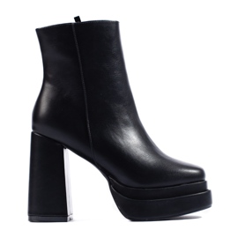 Bottines à talons hauts noires Shelovet