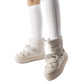 Bottes de neige isolées beiges avec élastique Oslavia Bottes de neige isolées beiges avec élastique Oslavia