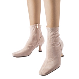 Bottines à talons bas Lucerne roses