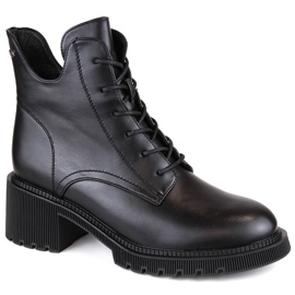 Bottes isolées à lacets et à fermeture éclair pour femme, noir Filippo DBT4858