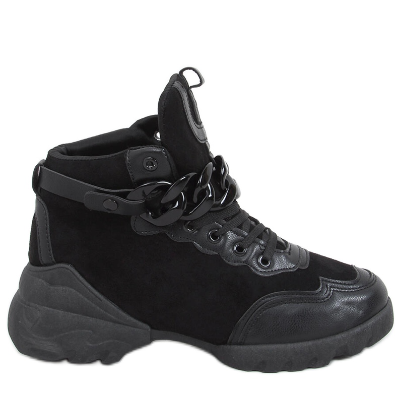 Baskets avec chaîne amovible Peri Black le noir