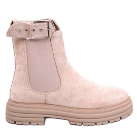 Bottines Chelsea femme Carls beiges Bottines Chelsea femme Carls beiges