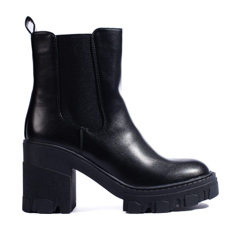 SHELOVET Bottines Chelsea femme noires le noir