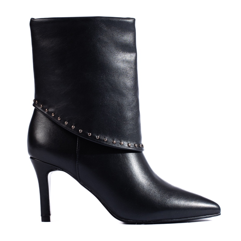 SHELOVET Bottines noires élégantes à talons hauts le noir