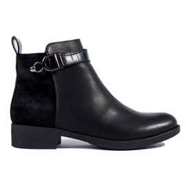 SHELOVET Bottines classiques noires pour femmes le noir