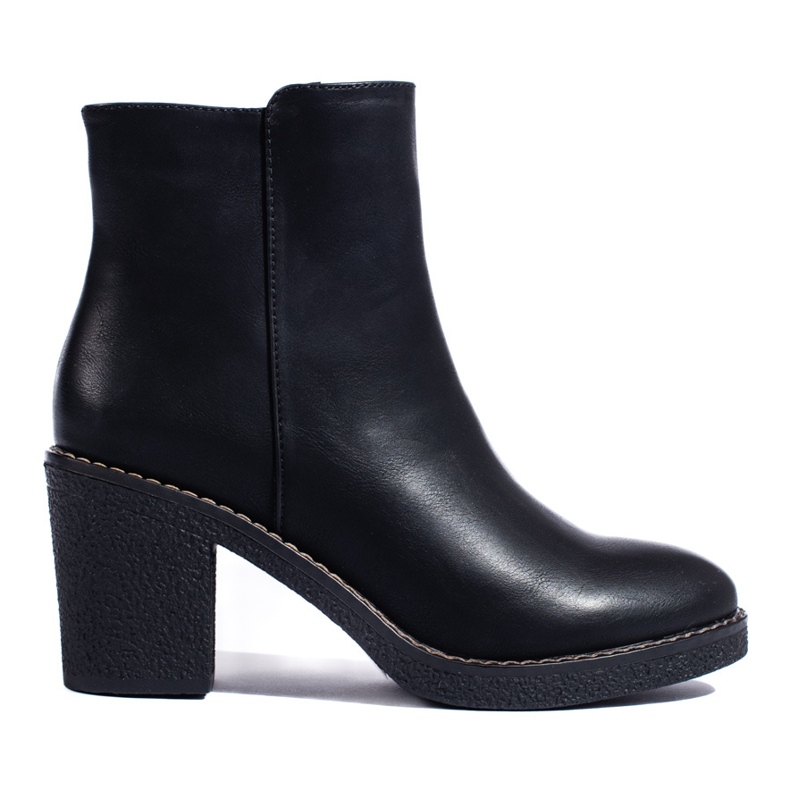 SHELOVET Bottines classiques noires à talons hauts le noir