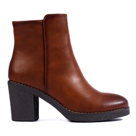 SHELOVET Bottines marron classiques brun