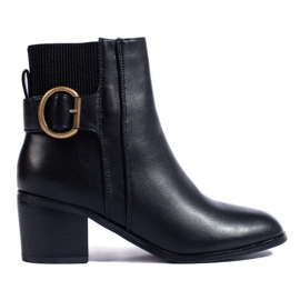SHELOVET Bottines noires élégantes à talons hauts