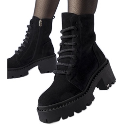 Bottes isolées noires avec post Karino