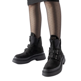 Bottines à plateforme Glen noires