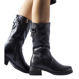 Bottes Satordi courtes isolées noires le noir