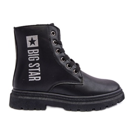 Bottes chaudes en cuir pour enfants Big Star MM374152 noir