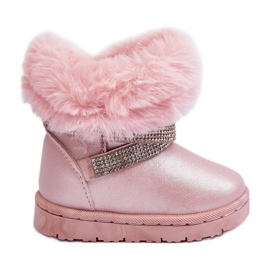 Pink Hollee – bottes de neige pour enfants avec zircones cubiques rose Pink Hollee – bottes de neige pour enfants avec zircones cubiques rose