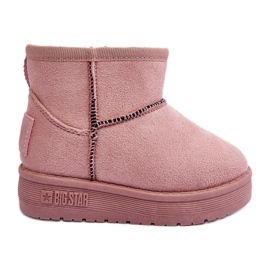 Bottes de neige isolées pour enfants avec fermeture éclair rose Big Star MM374101 Bottes de neige isolées pour enfants avec fermeture éclair rose Big Star MM374101