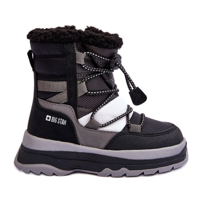 Bottes de neige isolées pour enfants avec fermeture éclair noir Big Star MM374193 le noir Bottes de neige isolées pour enfants avec fermeture éclair noir Big Star MM374193 le noir
