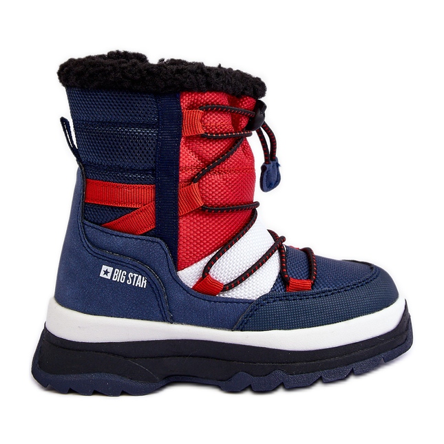 Bottes de neige isolées pour enfants avec fermeture éclair bleu marine Big Star MM374194