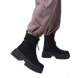 Bottines isolées noires avec fermeture éclair Azzurra