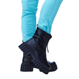 Bottes isolées noires avec fermeture éclair Francavilla le noir