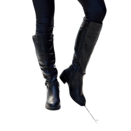 Bottines à talons bas Castelvetro noires