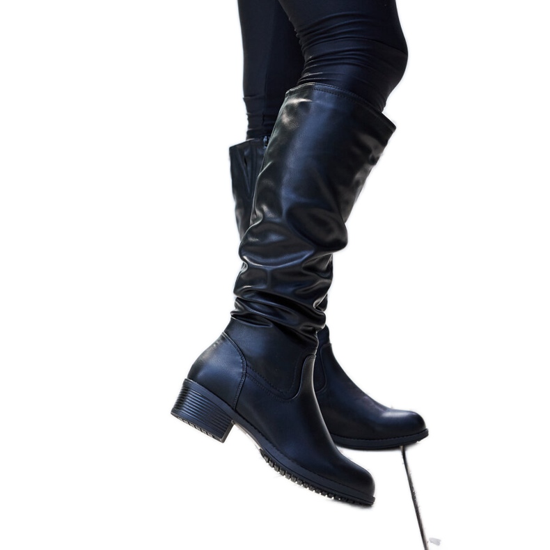 Bottines Angelico froissées noires le noir