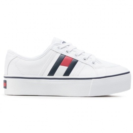 Tommy Hilfiger Baskets Tommy Jeans à plateforme avec drapeau EN0EN00944-YBR blanc