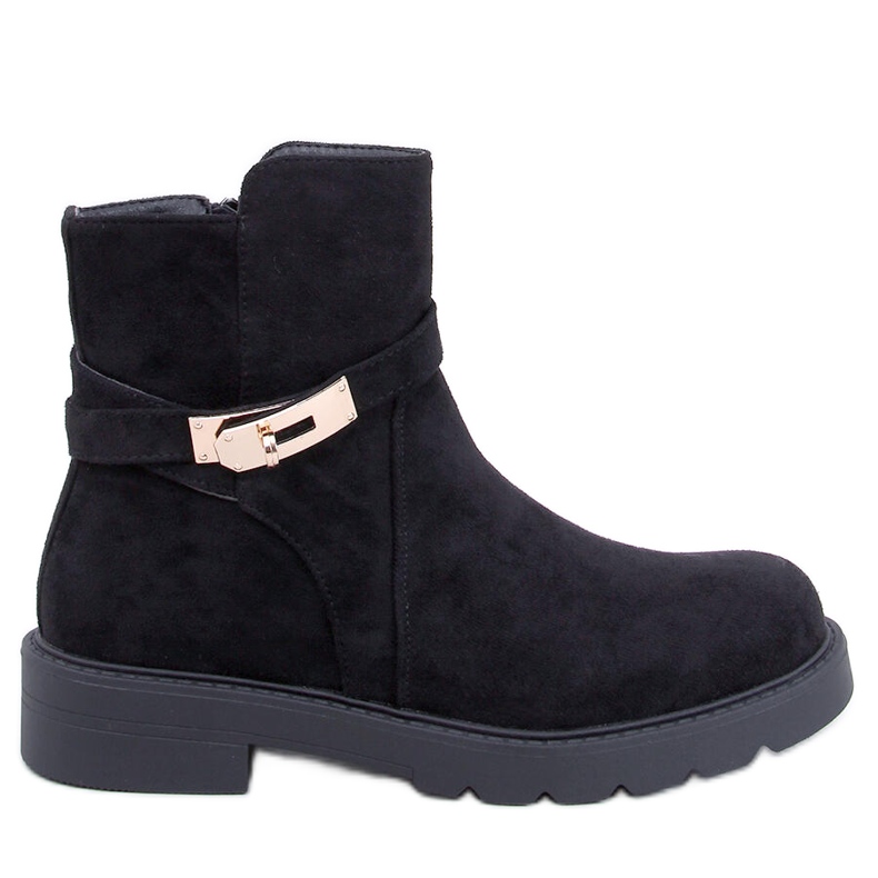 Drapers Bottines plates en daim noires le noir