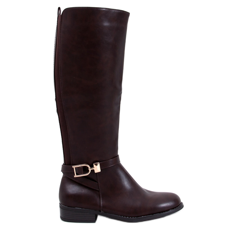 Bottines pleine fleur femme Jessie Brown brun