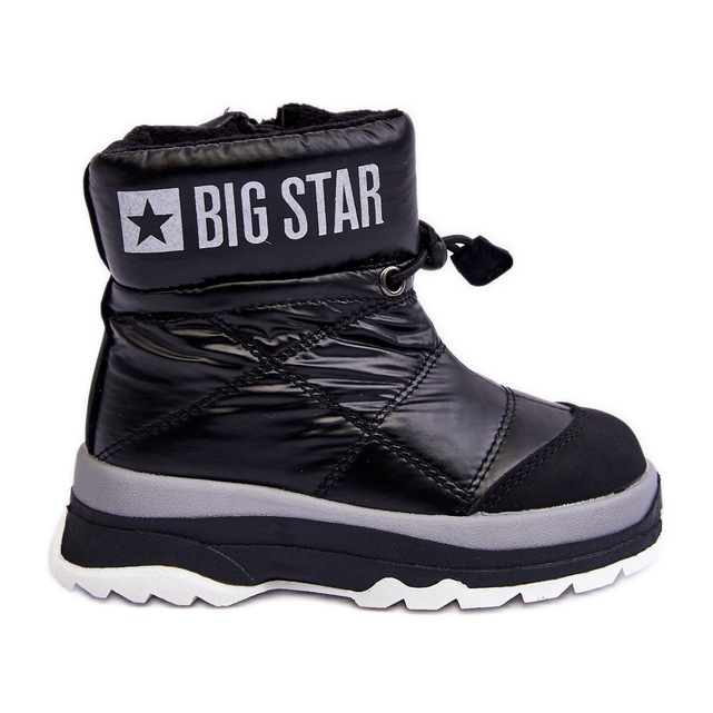 Bottes de neige isolées pour enfants avec fermeture éclair noir Big Star MM374195 le noir