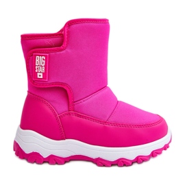 Bottes de neige isolées pour enfants avec velcro rose Big Star MM374121 Bottes de neige isolées pour enfants avec velcro rose Big Star MM374121