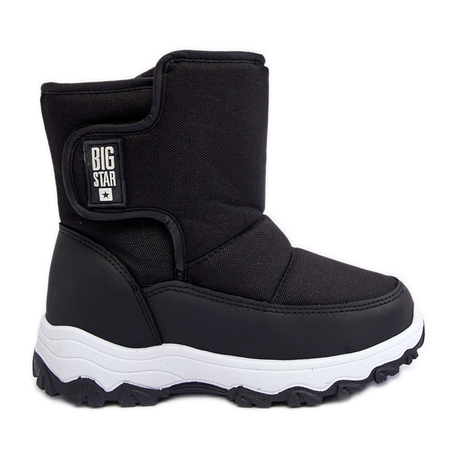 Bottes de neige isolées pour enfants avec velcro noir Big Star MM374119 le noir