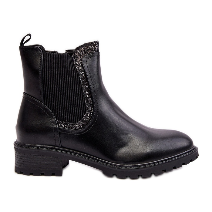 Bottines Chelsea femme à tige basse et talon plat, Noir Kassona le noir Bottines Chelsea femme à tige basse et talon plat, Noir Kassona le noir