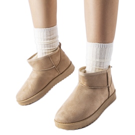 Bottes de neige courtes isolées beiges par Guglielma