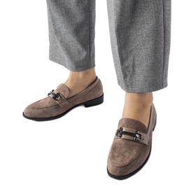 Mocassins marron avec boucle en éco-daim brun
