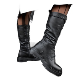 Travailleurs Montepiano noirs à lacets hauts