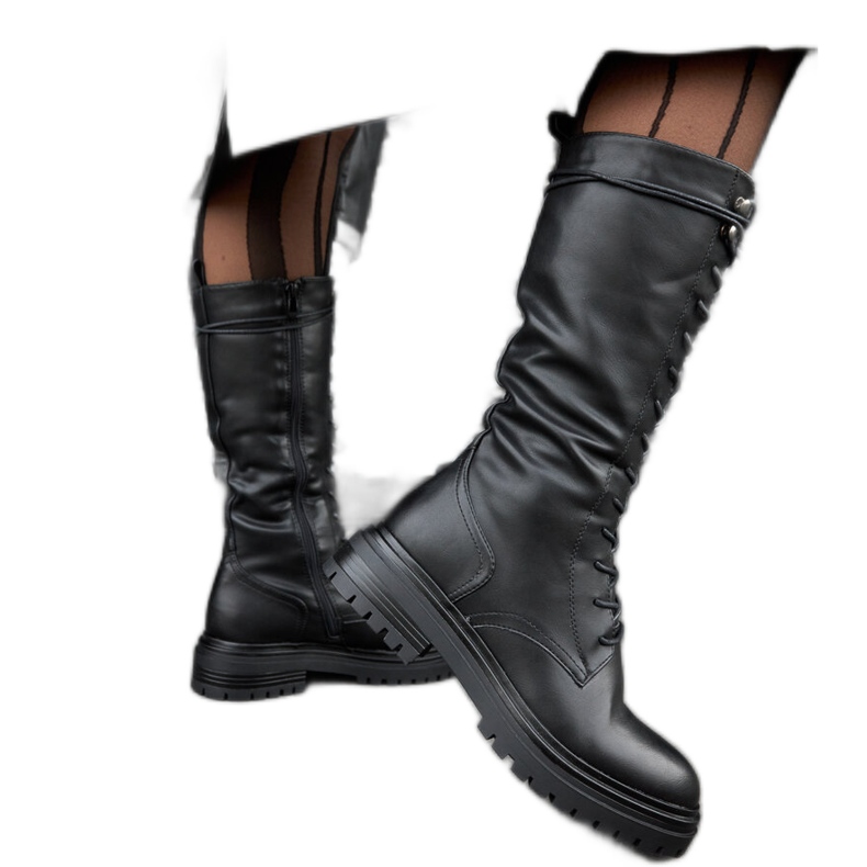 Travailleurs Montepiano noirs à lacets hauts le noir Travailleurs Montepiano noirs à lacets hauts le noir