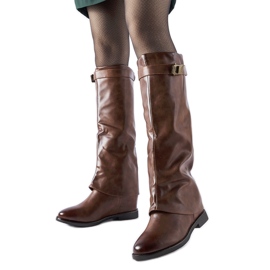 Bottes chaudes marron avec coin caché Mia brun