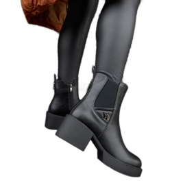 Bottines isolées noires à bloc Albert