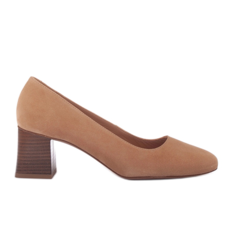 Marco Shoes Escarpins en daim beige