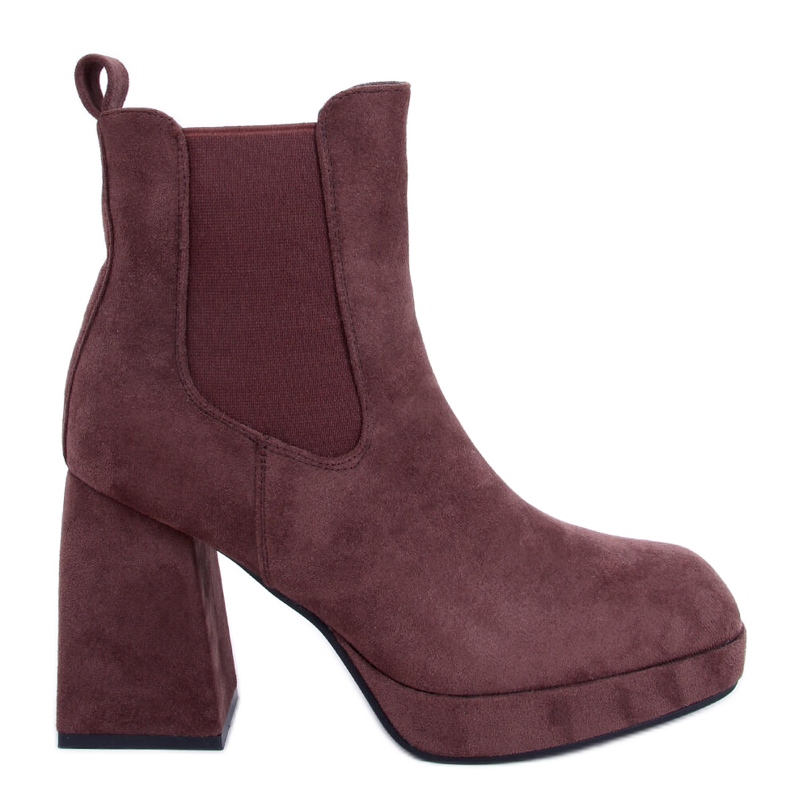 Bottes à talons larges marron Ciara brun