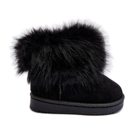 Bottes de neige isolées pour enfants avec fourrure, noir Nohie