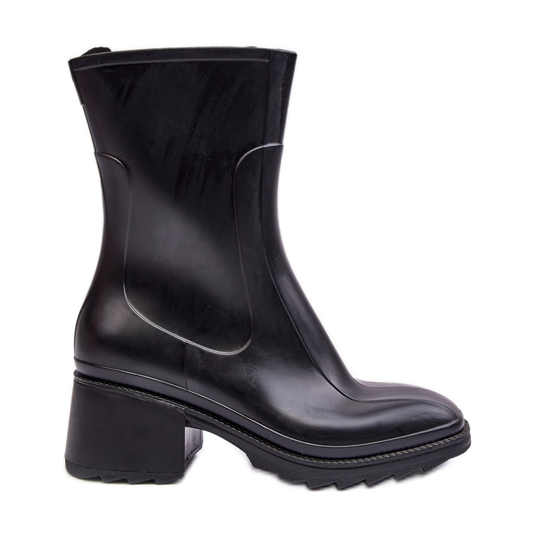 Bottines à talons hauts pour femmes, galoches mates, noires, Bertaida le noir