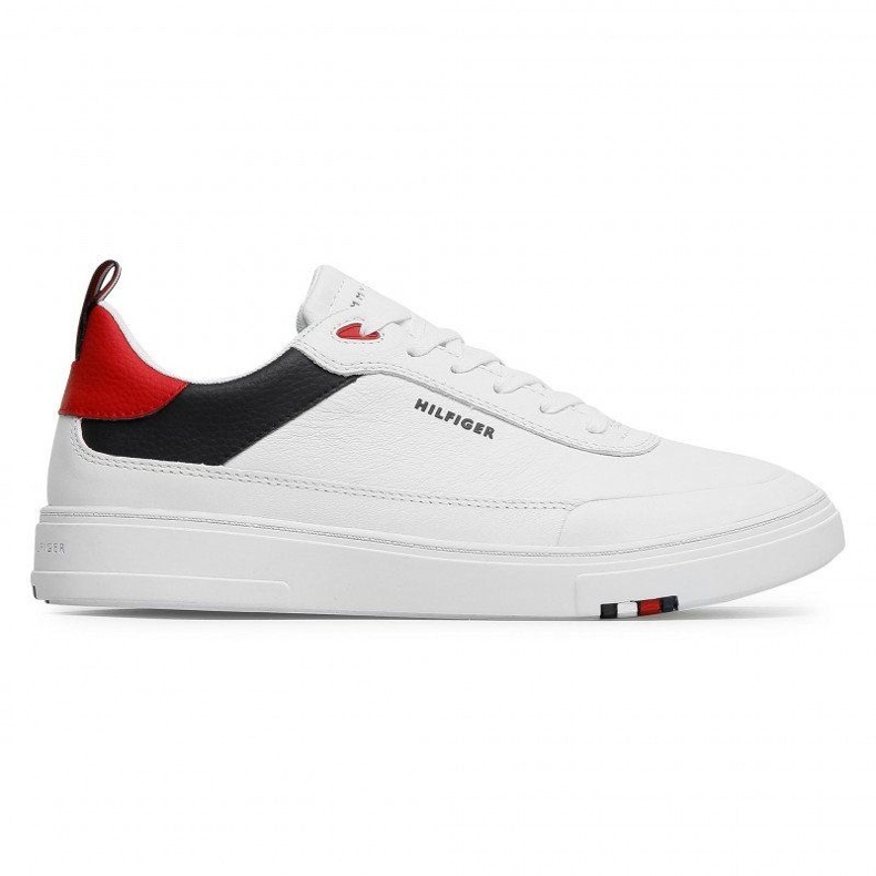 Chaussures Tommy Hilfiger Modern Cupsole en cuir M FM0FM03427-0GY blanche