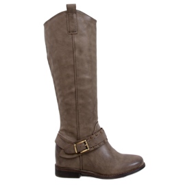 Bottes compensées cachées Watson Khaki beige