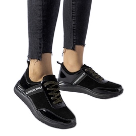 Baskets Castelfidardo en cuir noir le noir