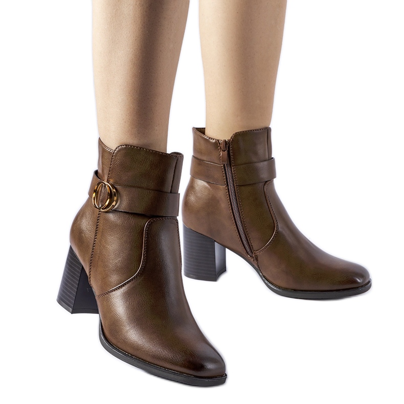 Bottines isolées marron de Muscoline brun Bottines isolées marron de Muscoline brun