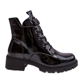 Bottes vernies pour femmes avec fermeture éclair S.Barski HY93-91 Noir le noir Bottes vernies pour femmes avec fermeture éclair S.Barski HY93-91 Noir le noir