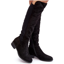 Cuissardes Femme En Daim S.Barski HY27098A Noir le noir