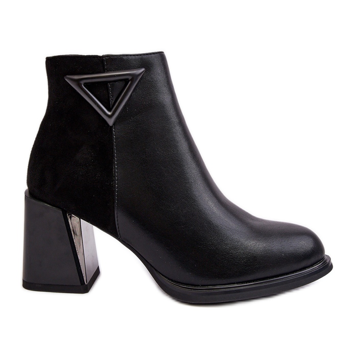 S.Barski Bottines en cuir pour femmes D&amp;A CR8171 Noir le noir