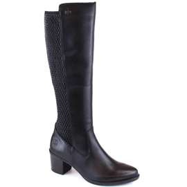 Bottes Rieker, isolées, avec élastique, cuir W Y2050-00 RKR638 noir
