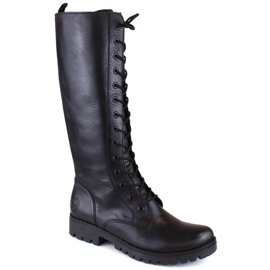 Bottes isolées Rieker, cuir W 78543-00 le noir